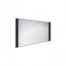 Černé LED zrcadlo 120x65 cm