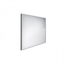 Černé LED zrcadlo 70x70 cm