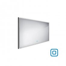 Černé LED zrcadlo 120x70 cm, dotykový senzor