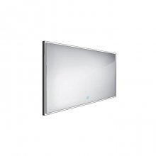 Černé LED zrcadlo 120x70 cm