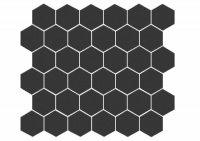 Hexagono Negro - obklad mozaika 32x29 černá