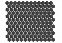 Hexagono Mini Negro - obklad mozaika 31x26,5 černá
