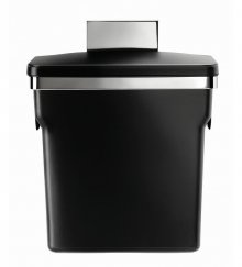 Vestavný odpadkový koš Simplehuman - 10 l, chromovaná ocel, plastový kbelík