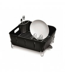 Odkapávač na nádobí Simplehuman - compact, černý plast