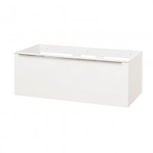 Mailo, koupelnová skříňka 101 cm, bíla, úchytka: chrom