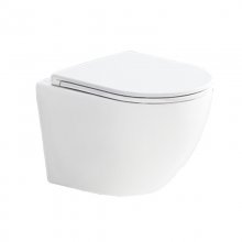 WC závěsné kapotované, Smart Flush Rimless, 495x360x370, keramické, vč. sedátka (Slim)