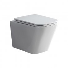 WC závěsné kapotované, Smart Flush Rimless, 490x340x350, keramické, vč. sedátka