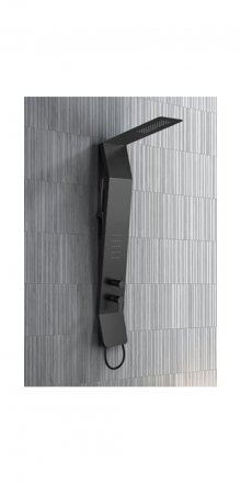 SORTE BLACK sprchový panel s pákovou baterií, černá mat