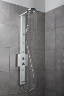 SENZA EVO5 sprchový panel s pákovou baterií, satin/ABS chrom