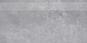 Artport light grey stopnica mat - schodovka rektifikovaná 29,7x59,7 šedá