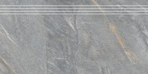 Granby grey stopnica mat - schodovka rektifikovaná 29,7x59,7 šedá