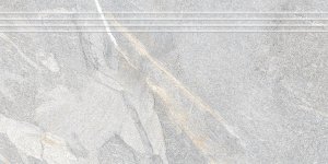 Granby light grey stopnica mat - schodovka rektifikovaná 29,7x59,7 šedá