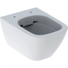 Závěsné WC s hlubokým splachováním Geberit Smyle Square, zkrácené vyložení 49 cm, Rimfree, bez WC sedátka