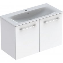 Nábytkový set umyvadla Geberit Selnova Square a skříňkou 100 cm, 2 dvířka, bílá