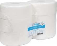 Toaletní papír jumbo 23 cm Hygotrendy, 23 cm/9,5 cm, 180 m, 2 vrstvy, bílý, 1x6 rolí