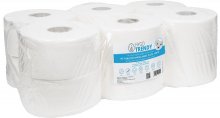 Toaletní papír jumbo 19 cm Hygotrendy, 120 m, 19 cm/9,5 cm, 2 vrstvy, bílý, 1x12 rolí