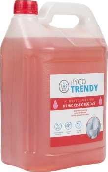 WC čistič Hygotrendy, růžový, 5 L - gelový WC čistič, vysoce kyselý
