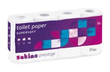 Toaletní papír WA Satino Prestige Standard, 3 vrstvy, bílý, celulóza, 8 rolí