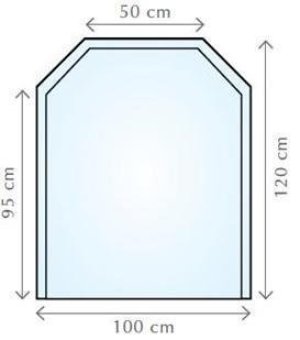 Fireglass 100x120 cm - sklo pod kamna nebo krb