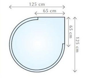 Fireglass 125x125 cm - sklo pod kamna nebo krb