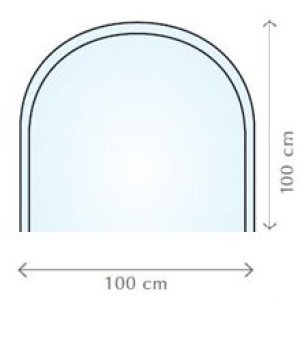 Fireglass 100x100 cm - sklo pod kamna nebo krb