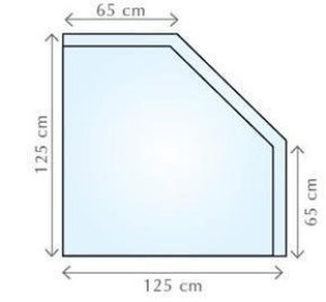 Fireglass 125x125 cm- sklo pod kamna nebo krb