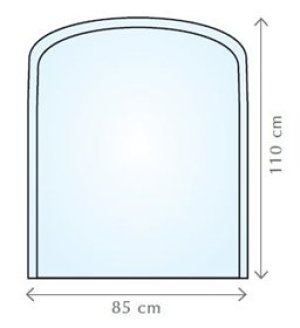 Fireglass 85x110 cm - sklo pod kamna nebo krb
