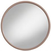 Kuba 40 béžová - zrcadlo, kulaté, plastový rám, béžová, průměr 40 cm