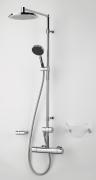 Cubista - sprchová termostatická baterie s dešťovou a ruční sprchou