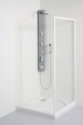 BSSP 90 - boční stěna sprchová 90x185 cm, sklo čiré, bílý profil