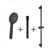 Mio Style - sprchová sada, ruční sprcha prům. 100 mm, 3 funkce, sprchová tyč, hadice 170 cm, černá matná