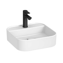 Astra - umyvadlová mísa 40 cm, čtvercová, s armaturní deskou, bez přepadu