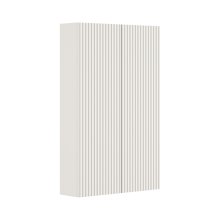 Cubito Style - střední mělká skříňka, 2 dveře, 2 skleněné police, bílá