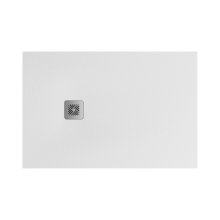 Selina - sprchová vanička 110x70, obdélníková, litý mramor, vč. nerezové krytky sifonu