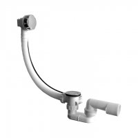 Automatická vanová výpusť, plastové tělo přepadu, 55 cm