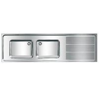 MAXIMA MAXS212-200 - živnostenský dřez 200x60 cm, odkapová deska vpravo