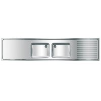 MAXIMA MAXS222-260 - živnostenský dřez 260x60 cm, odkapová plocha vpravo