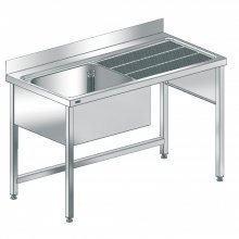 MAXIMA MAXL140-70FDW - živnostenský dřez svařený s podstavcem 140x70 cm