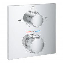 Allure - termostatická podomítková baterie s 2směrným přepínačem, pro vanu, bez podomítkového tělesa