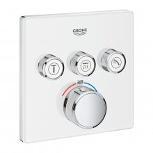 Grohtherm SmartControl - termostat pro podomítkovou instalaci s 3 ventily, bez podomítkového tělesa, bílá