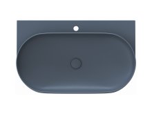 Umyvadlo Yard 80, s otvorem pro baterii, bez přepadu, Deepsea Blue