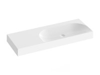Umyvadlo Lite 120/80 L, bez otvoru pro baterii, bez přepadu