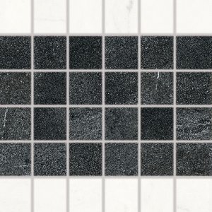Vein - obkládačka mozaika 5x5 bíločerná lesklá, tl. 8 mm