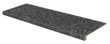 Porfido - schodová tvarovka rektifikovaná 29,8x119,8 černá, tl. 9 mm