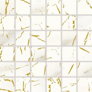Cava - obkládačka mozaika 5x5 zlatá lesklá, tl.8 mm