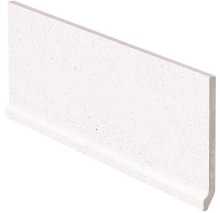 Compila Taupe - dlaždice sokl s požlábkem 11x30 bílošedá