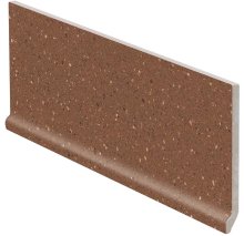 Compila Cotto - dlaždice sokl s požlábkem 11x30 hnědočervená