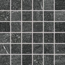 Quarzit - dlaždice mozaika 5x5 černá, tl. 9 mm
