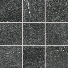 Quarzit - dlaždice rektifikovaná 9,8x9,8 černá, tl. 9 mm