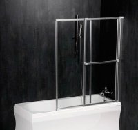 Olbia vanová zástěna s pneumatickým zdvihem, š. 1230 mm, stříbrná, čiré sklo